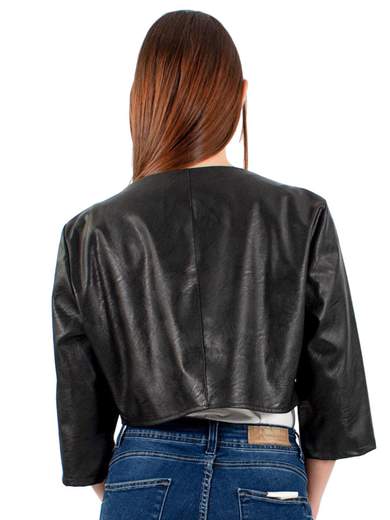 KITANA Bolerino Ecopelle Giacchino Corto Elegante Coprispalle Cerimonia