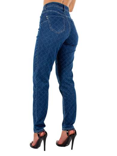 Emanuela Costa Jeans stampa geometrica vita alta EC6258