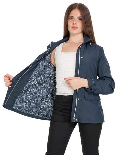 Giacca Donna Primavera Estiva Cappuccio Removibile Zip E Clip