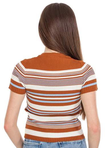 RINASCIMENTO Maglia Estiva Donna A Righe A Maniche Corte Rinascimento