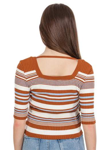 RINASCIMENTO Maglia Estiva Donna A Righe A Maniche Corte Rinascimento