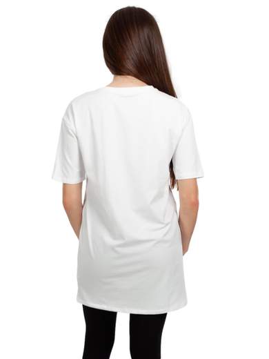 Maglietta Lunga Per Leggings Donna Con Stampa Maniche Corte