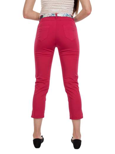 Emanuela Costa Pantaloni Capri Donna Estivo Leggeri Cotone Slim Fit