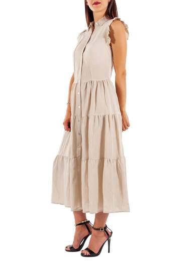 RINASCIMENTO Vestito Chemisier Lungo Donna Collo A Camicia Rinascimento