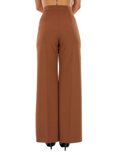 RINASCIMENTO Pantaloni Larghi Donna Vita Alta Palazzo Eleganti Elasticizzati In Crepe
