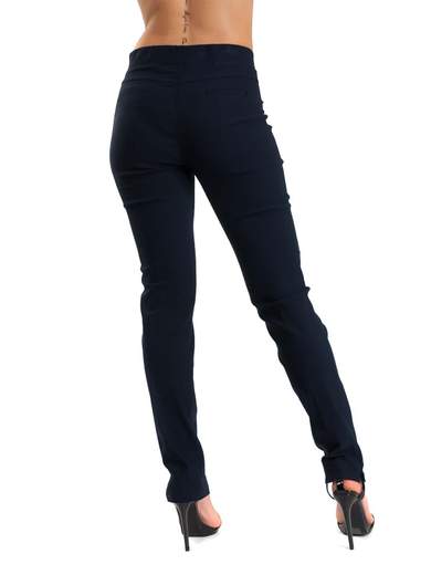 Pantaloni Leggeri in Bengalina Taglie Forti con Spacco