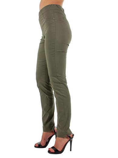 Pantaloni Leggeri in Bengalina Taglie Forti con Spacco