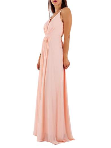 STRABELLO CERIMONIA Abito Lungo da Cerimonia con Schiena Scoperta e Scollo Profondo 3850-SLIM3850-SLIM