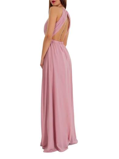 STRABELLO CERIMONIA Abito Lungo da Cerimonia con Schiena Scoperta e Scollo Profondo 3850-SLIM3850-SLIM