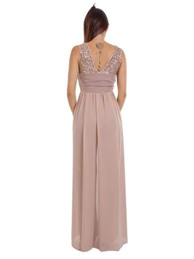 STRABELLO CERIMONIA Tuta Elegante Da Cerimonia Jumpsuit In Chiffon E Paillettes