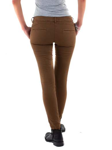 CARMEN Pantaloni Chino Donna Vita Bassa Cotone Slim Fit