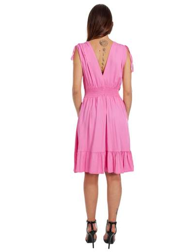 STRABELLO Vestito Donna Estivo Svasato In Cotone Da Giorno Scollo Profondo