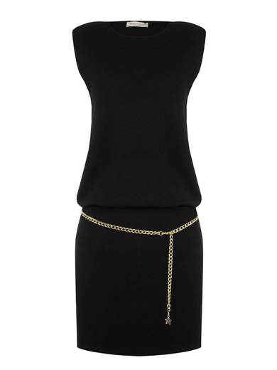 RINASCIMENTO Vestito Corto Donna Rinascimento In Maglia Con Cintura Dorata