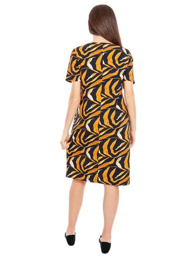 PERLARARA Abito Donna Curvy Estivo Taglie Forti Da Giorno Al Ginocchio