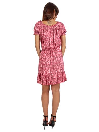 STRABELLO Vestito Con Manica A Sbuffo E Scollo A Barchetta A Fiori Estivo