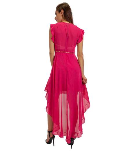 RINASCIMENTO Vestito Corto Davanti E Lungo Dietro Cerimonia Donna In Chiffon