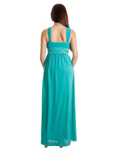 SOLOGIOIE Abito Da Cerimonia Lungo Donna Stile Impero Scollo Americana