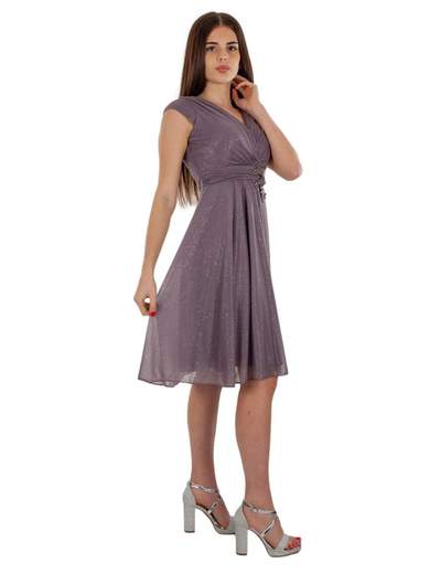 STRABELLO CERIMONIA Abito Cerimonia Corto Per Signora In Chiffon Glitterato