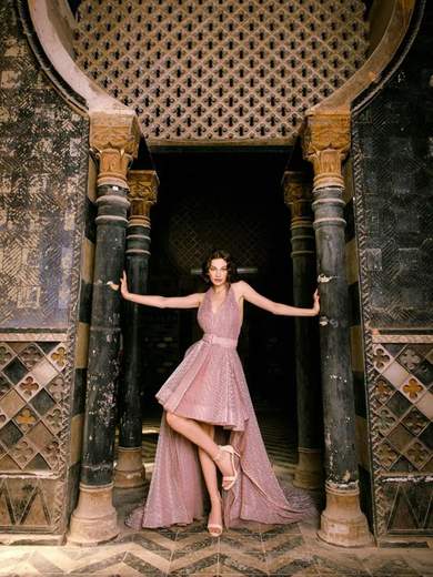 SOLOGIOIE Abito Da Cerimonia Corto Glitter Per Diciottesimo O Cerimonia