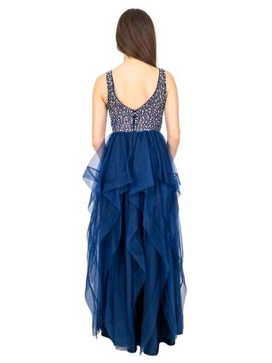 SOLOGIOIE Abito Da Cerimonia Lungo Donna Elegante In Tulle Scollo A V