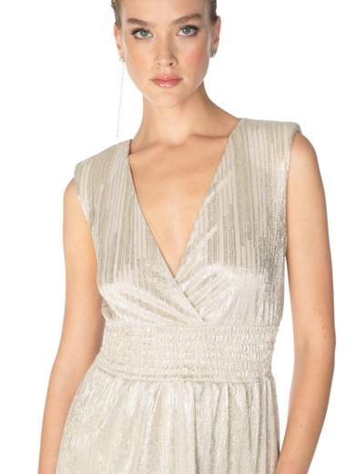 SISTE'S Abito lungo da cerimonia glitterato con spacchi stile impero 05S8127T62