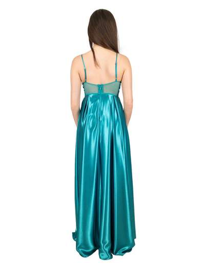 STRABELLO CERIMONIA Abito Lungo da Cerimonia con Corpetto in Pizzo e Gonna in Raso A29799-4157-GLORIA