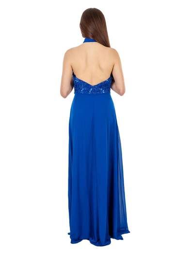 SOLOGIOIE Abito Lungo Elegante Cerimonia Donna Impero Con Paillettes