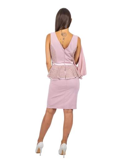 SHADÈ COLLECTION Abito Mamma Sposa E Sposo Da Cerimonia Corto A Tubino Con Pizzo