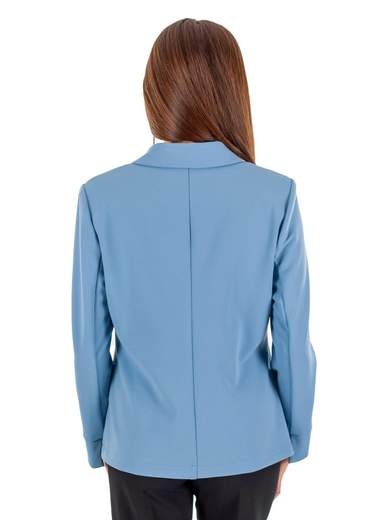 KITANA Blazer Donna Curvy Con Zip Giacca Elegante In Crepe Sfoderata