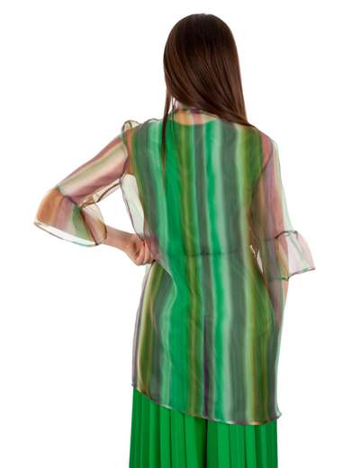 CARMEN Blazer Donna Giacca Elegante In Organza Multicolor