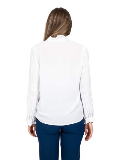 SO ALLURE Blusa Elegante Per Cerimonia Con Maniche Lunghe Plissettate