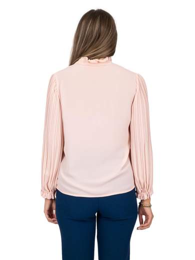 SO ALLURE Blusa Elegante Per Cerimonia Con Maniche Lunghe Plissettate