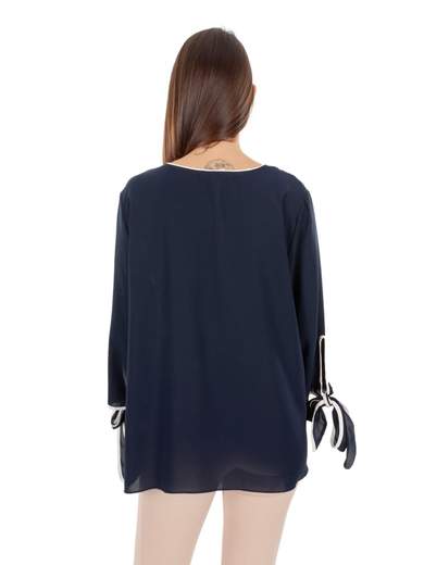 STRABELLO CERIMONIA Blusa Elegante Per Cerimonia Manica Tre Quarti Stampa Floreale