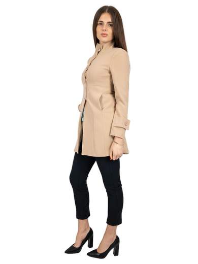 C.M.A. Collection Cappotto Donna Corto Sciancrato Elegante con Collo Alto ERIKA