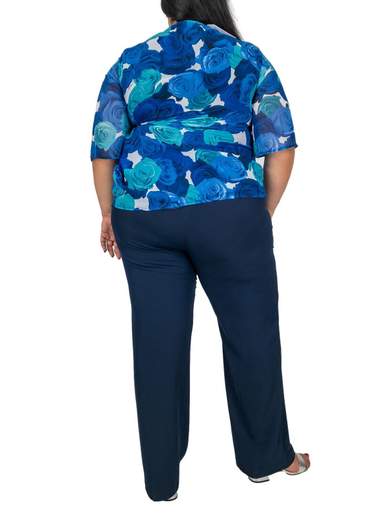 Sologioie Curvy Completo Pantalone E Casacca Elegante Abito Cerimonia Curvy