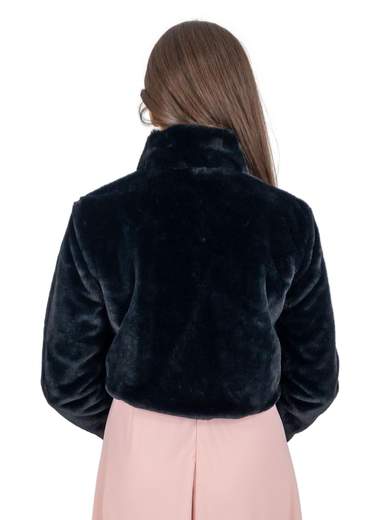 STRABELLO CERIMONIA Pellicciotto corto sintetico elegante donna slim fit con spilla decorativa A99130-1000