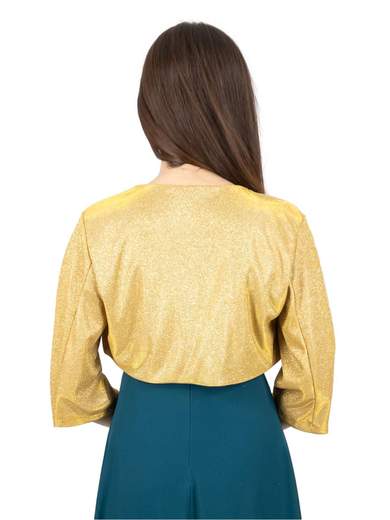 STRABELLO CERIMONIA Coprispalle Elegante Bolerino Per Cerimonia Corto Donna Lurex