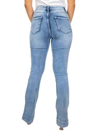 WATER JEANS Jeans A Zampa Donna Bootcut Svasati Elasticizzati Chiari