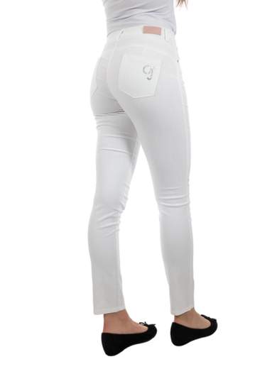 CARMEN Jeans Donna Push Up Estivo A Sigaretta Chiari Elasticizzati