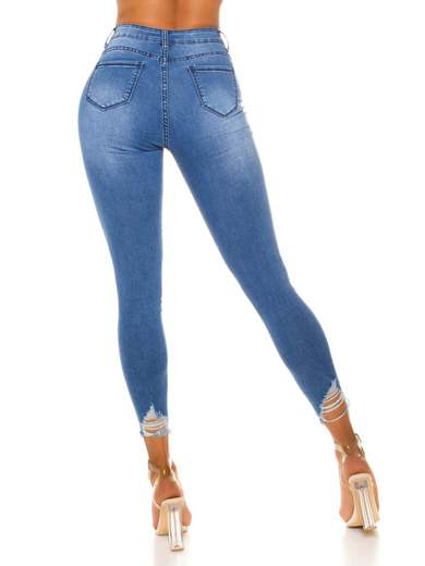 KOUCLA Jeans Vita Alta Skinny Push Up Stretti Estivo Elasticizzati