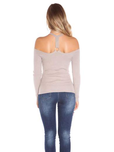 KOUCLA Maglia spalle scoperte manica lunga 0000IN-7026