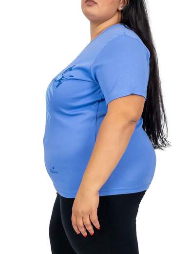 PERLARARA T-shirt donna oversize in cotone con stampa floreale e lurex – Perlarara E2126