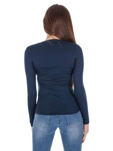 T Shirt Manica Lunga Donna Basic In Viscosa A Girocollo