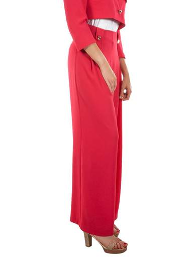 Pantaloni Donna Chiffon A Spacco – Gamba Larga, Vita Alta, Sottili E Trasparenti, Etichetta Nuova