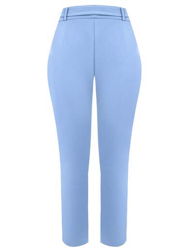 KITANA Pantaloni Donna Eleganti A Sigaretta Curvy Elasticizzati In Crepe