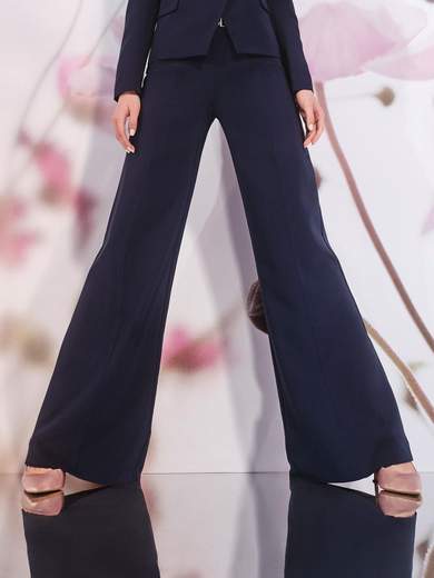 RINASCIMENTO Pantaloni Eleganti Donna Flared Ampi Alla Caviglia Tessuto Tecnico