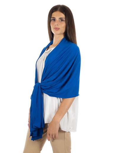 RINASCIMENTO Elegant Women’s Georgette Shawl in China Blue Made in Italy ACV0013382003