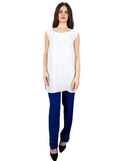 Sologioie Curvy Tailleur Da Cerimonia Pantalone Per Signora Elegante Taglie Forti