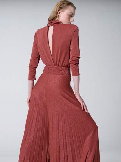 SO ALLURE Tuta Intera Elegante Jumpsuit Donna Da Sera In Lurex