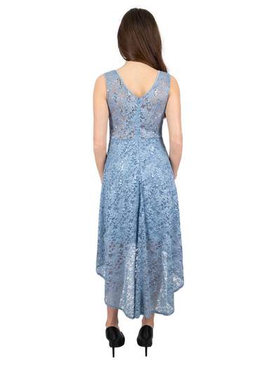 FRANK LYMAN Vestito Corto Davanti E Lungo Dietro Da Cerimonia In Pizzo